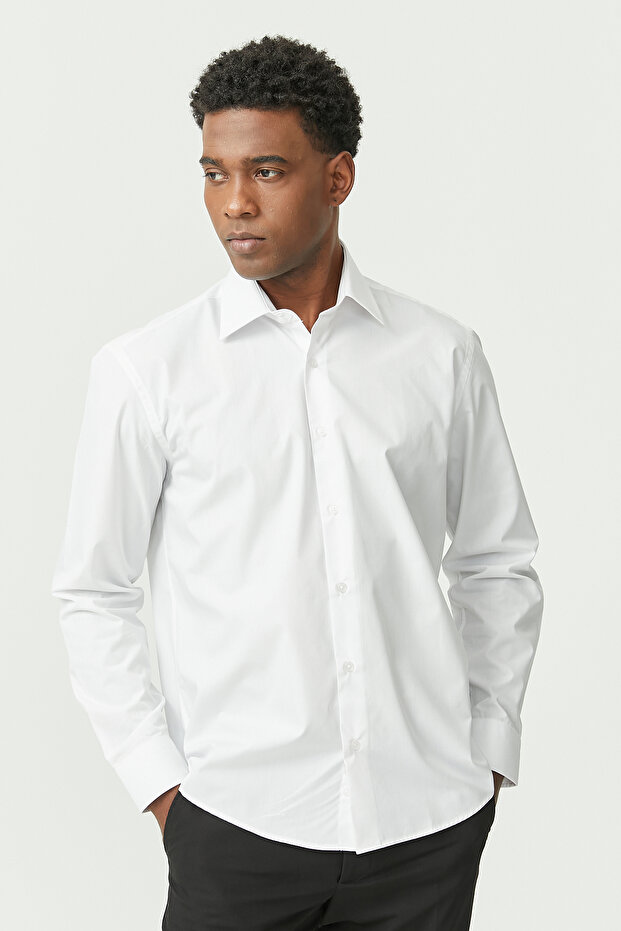 Regular Solid Color Shirt - 2