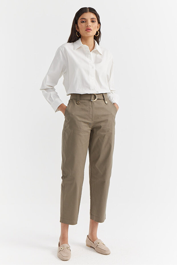 Kadın Pamuklu Gömlek - 5