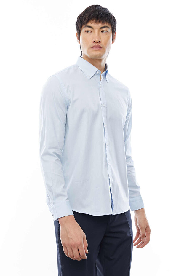 Yaka Düğmeli Gömlek - 3