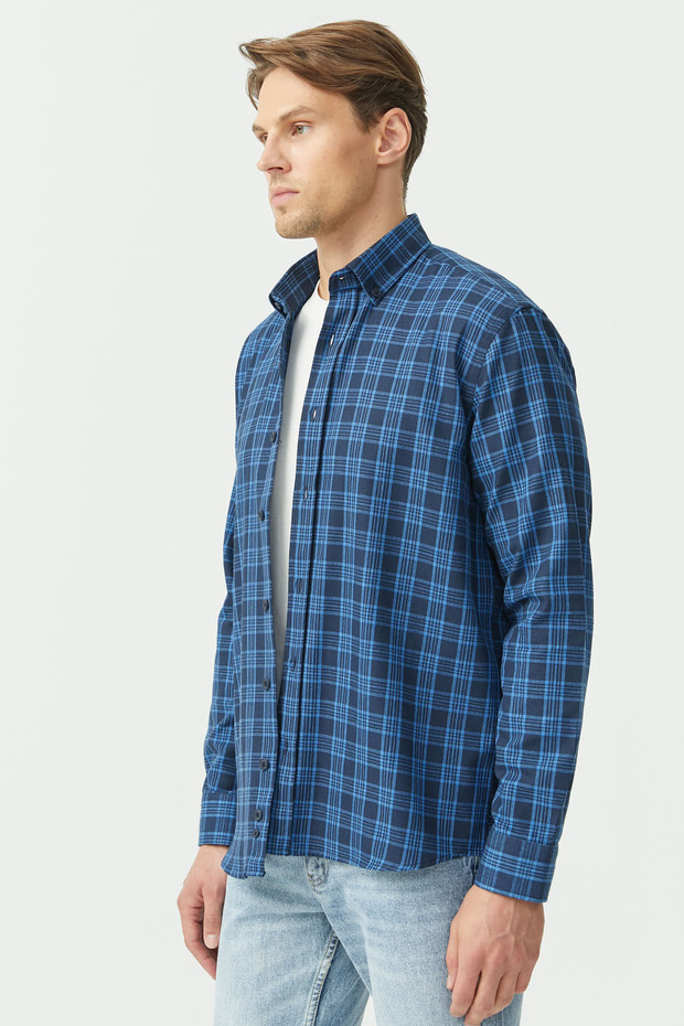 Ekose Desenli Regular Gömlek - 4