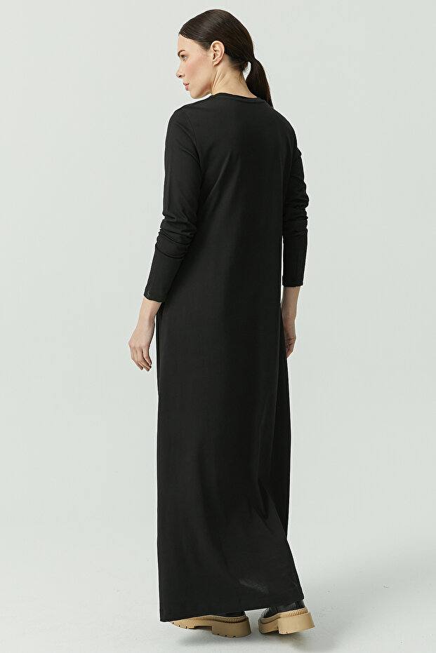 Kadın Uzun Basic Elbise - 7