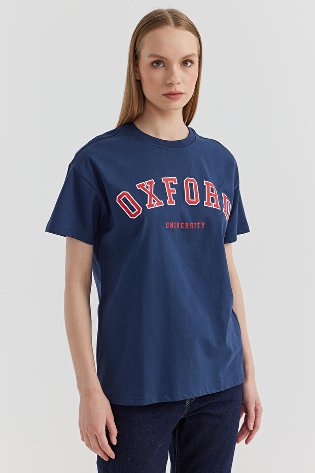 Kadın Baskılı Basic T-shirt - 6