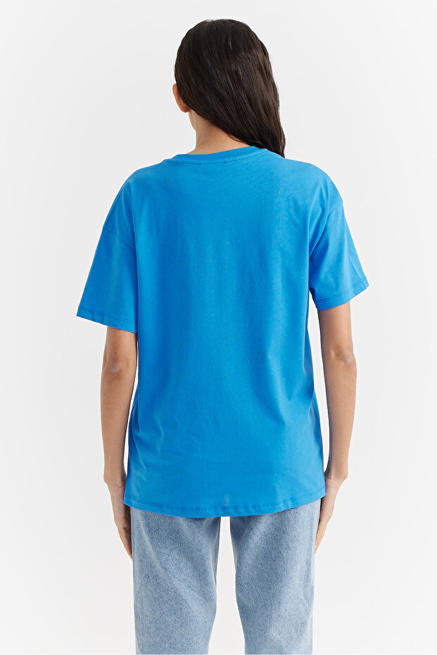 Kadın Baskılı Basic T-shirt - 8
