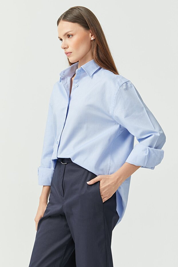 Kadın Pamuklu Gömlek - 6