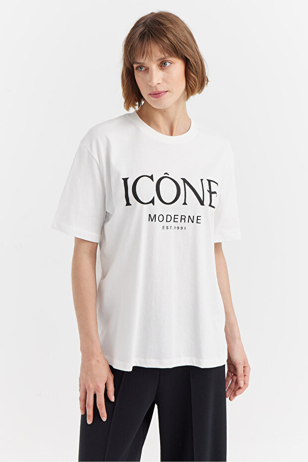 Γυναικείο μπλουζάκι με τύπωμα Basic - 1