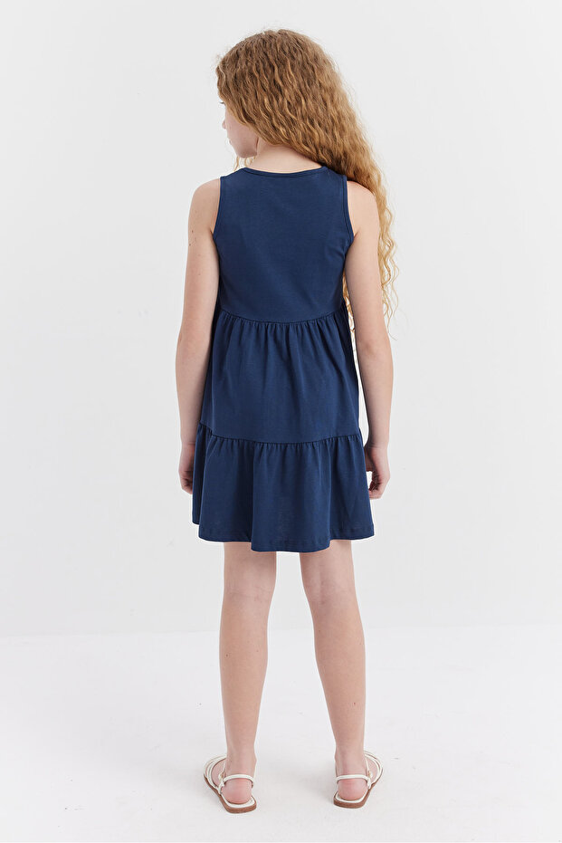 Kız Çocuk Basic Büzgülü Elbise - 6