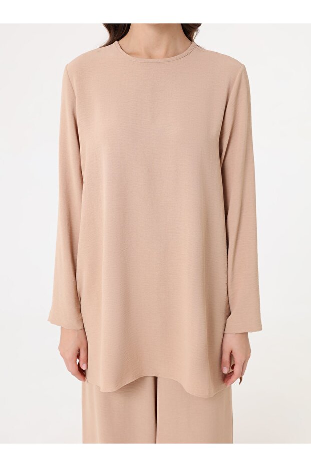 طقم مكون من قطعتين من Aerobin Basic - تونيك وبنطلون - بيج رملي - - 3