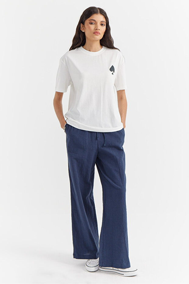 Kadın Basic Baskılı T-shirt - 4