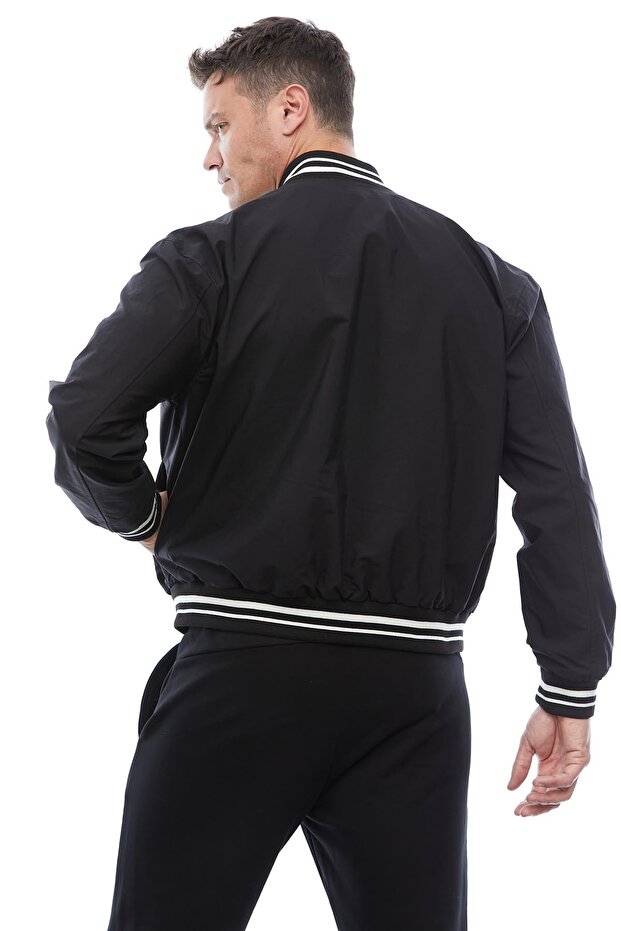 Men's Patchwork Bomber Jacket - 8