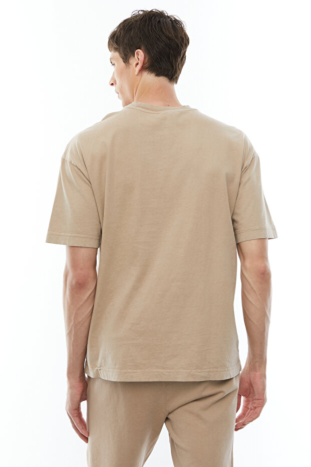 Yıkamalı Oversize Basic T-shirt - 8