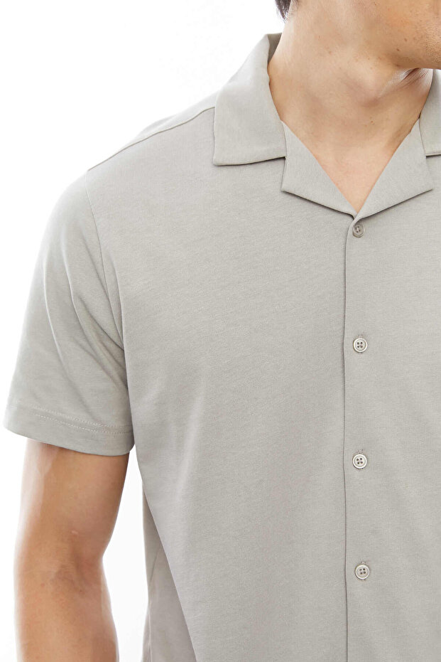 Regular Devrik Yaka Gömlek - 8