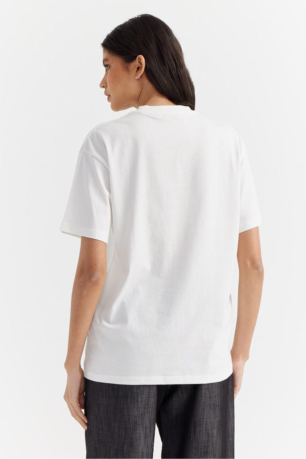 Kadın Baskılı Basic T-shirt - 8