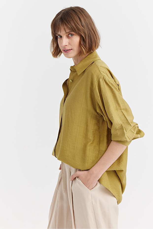 Kadın Oversize Gömlek - 3