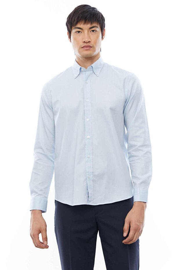 Yaka Düğmeli Gömlek - 1