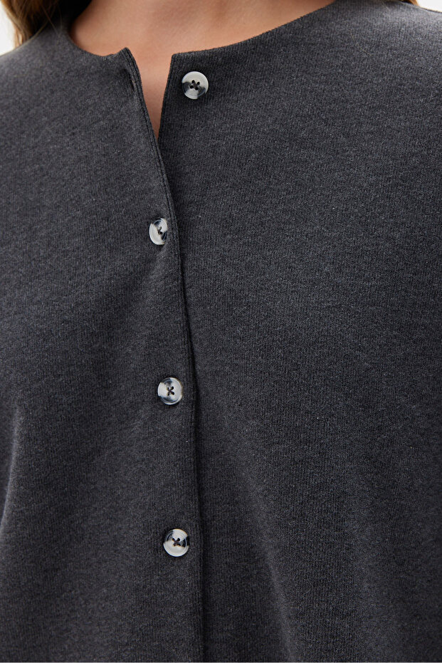 Kadın Düğmeli Hırka - 7