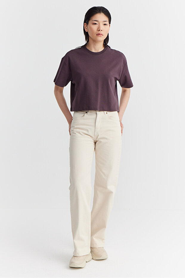 Kadın Kısa Basic T-shirt - 7