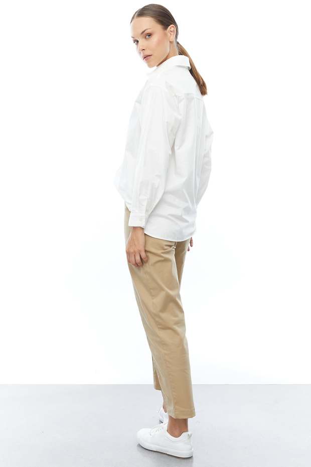 Kadın Basic Oversize Gömlek - 7