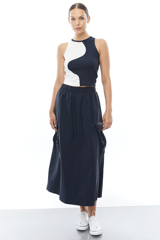 Women's Parachute Fabric Pocket Skirt
