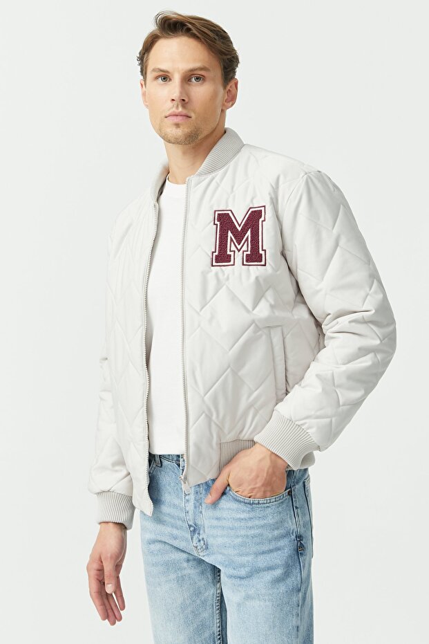 Jachetă bomber brodată pentru bărbați - 3