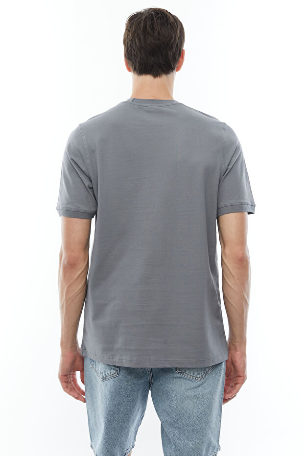 Bisiklet Yaka Basic T-shirt - 8
