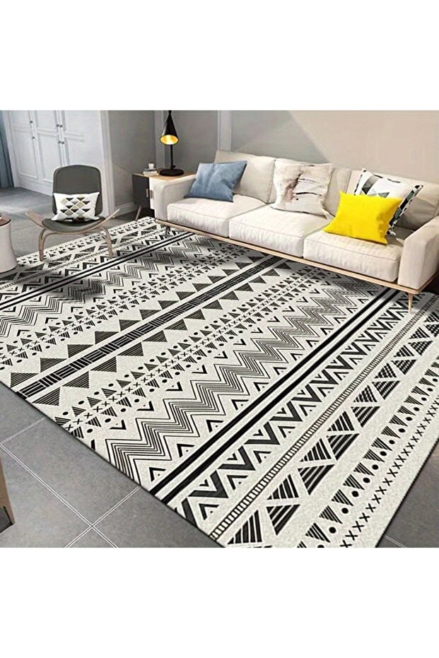 سجادة مستطيلة ناعمة الملمس متعددة الألوان 200×300 سم - 1