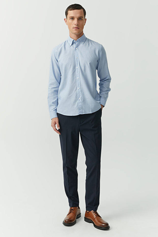 Collared Buttoned Relaxed Shirt - 5