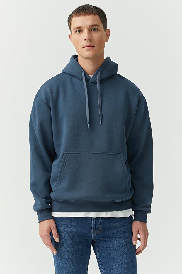 Kapüşonlu Oversize Sweat Üst