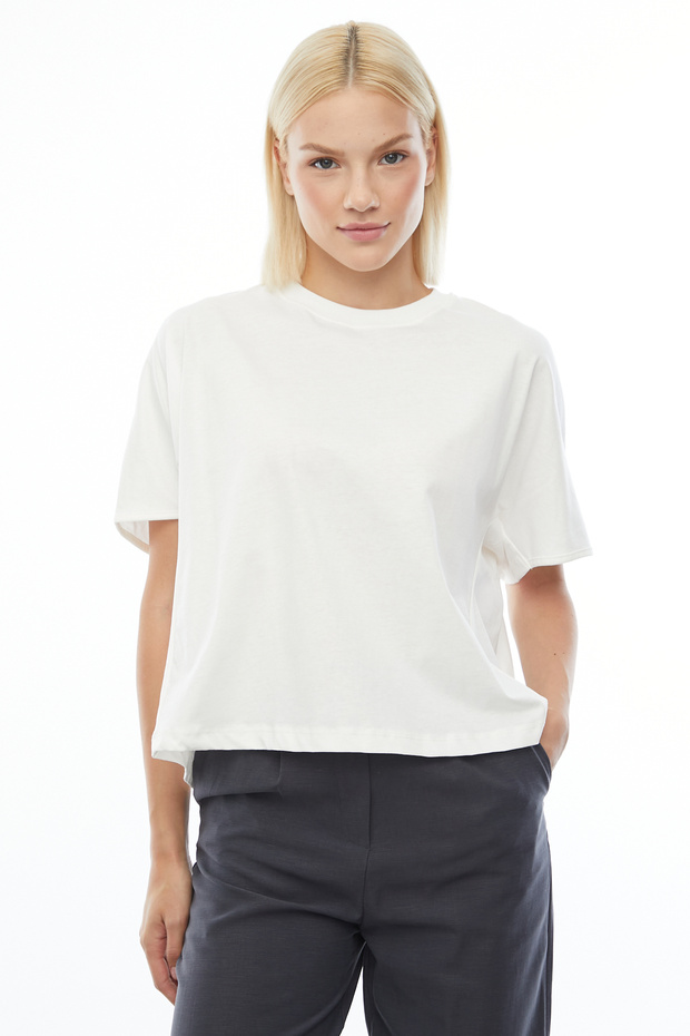 Bol Kesim Basic T-shirt - 2
