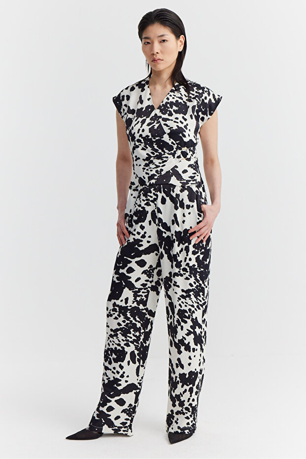 Pantaloni de damă cu model - 7