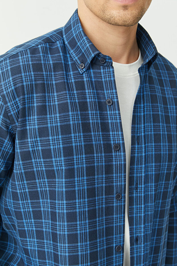 Ekose Desenli Regular Gömlek - 8