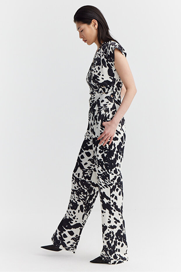 Pantaloni de damă cu model - 5