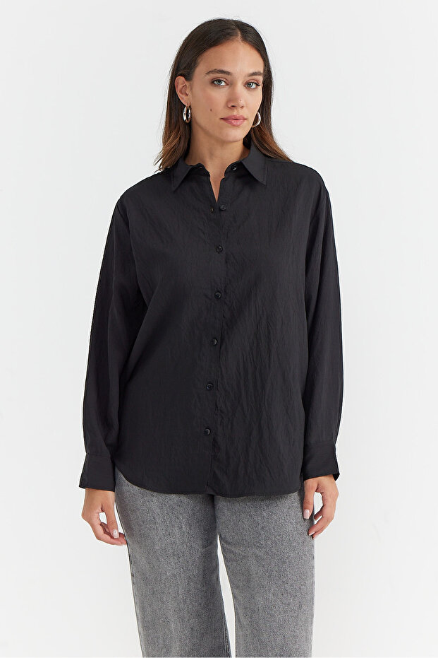 Kadın Oversize Gömlek - 1