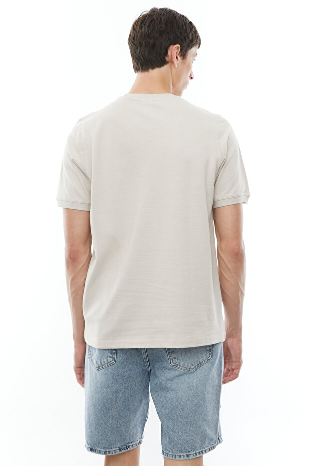 Bisiklet Yaka Basic T-shirt - 7