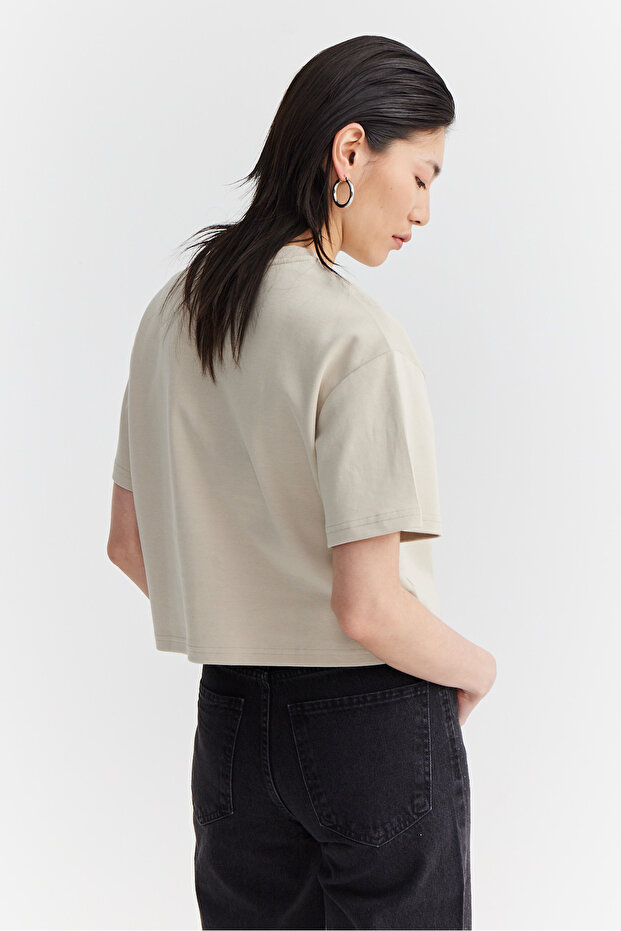 Γυναικείο κοντό μπλουζάκι Basic - 5