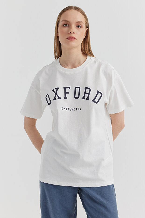 Kadın Baskılı Basic T-shirt - 6