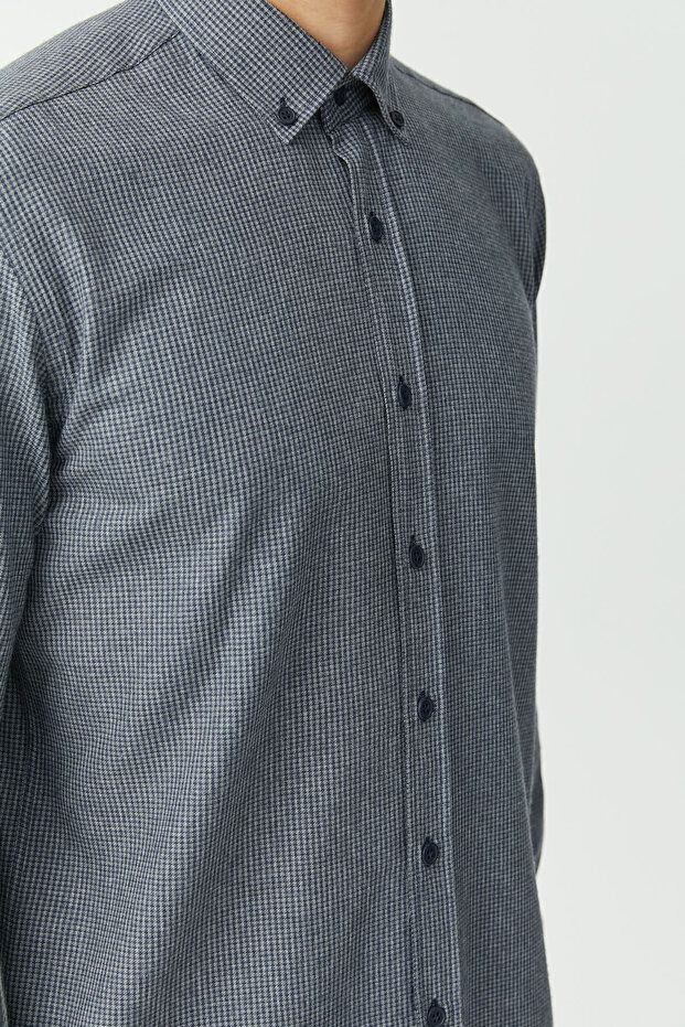 Gingham Patterned Regular Shirt - 8