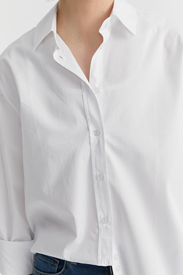 Kadın Pamuklu Gömlek - 8