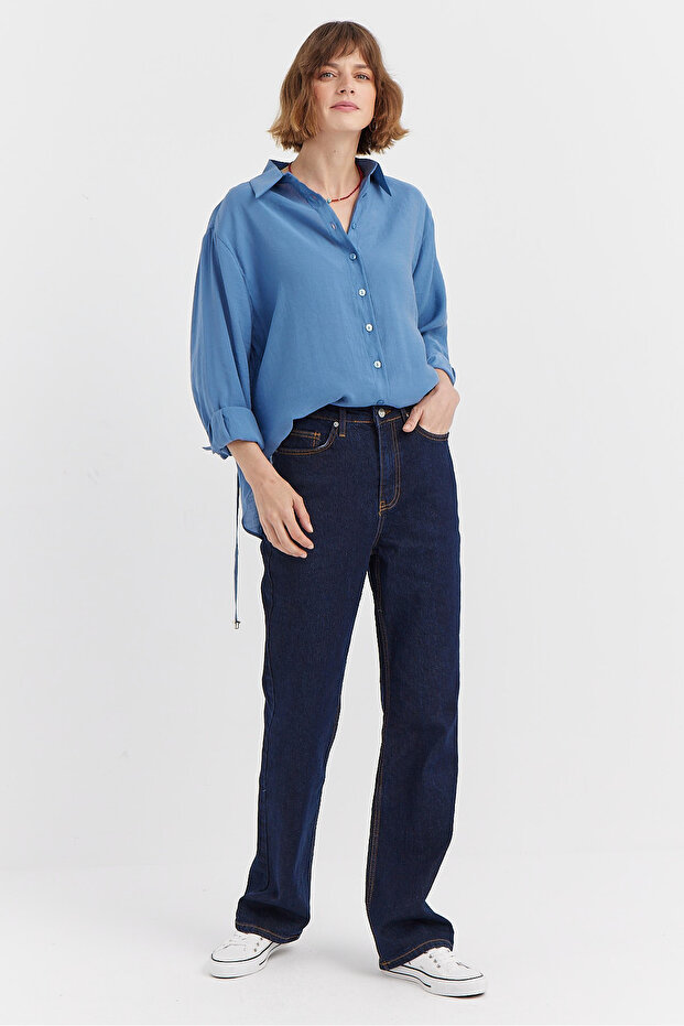 Kadın Yumuşak Dokulu Basic Gömlek - 6