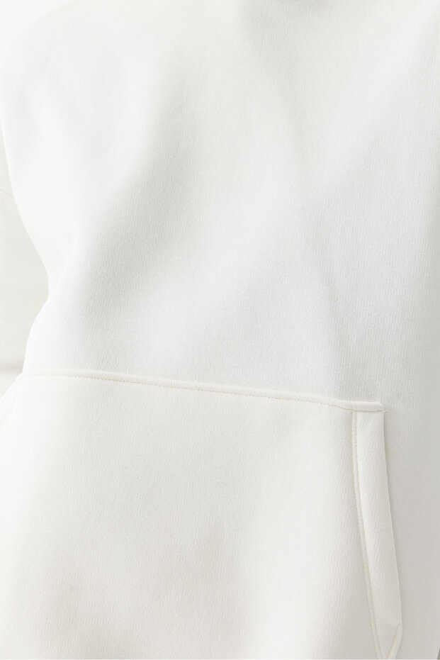 Kadın Oversize Kapüşonlu Sweat Üst - 8