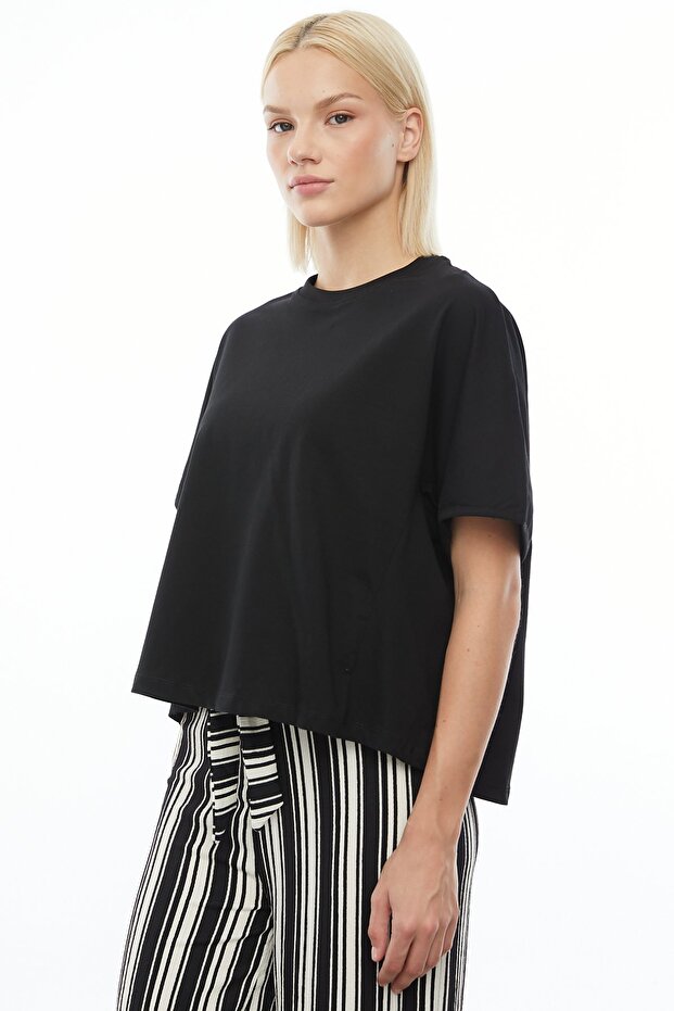 Bol Kesim Basic T-shirt - 3