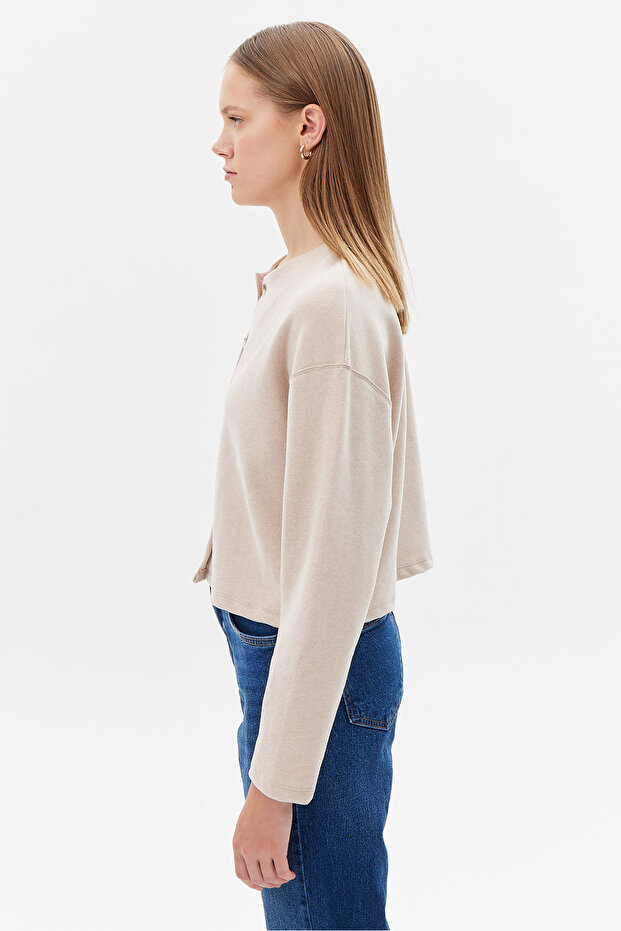 Kadın Düğmeli Hırka - 2