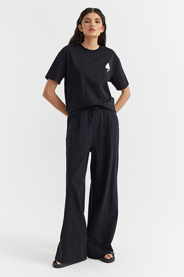 Kadın Basic Baskılı T-shirt - 4