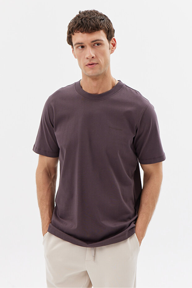 Erkek Bisiklet Yaka Basic T-shirt - 1