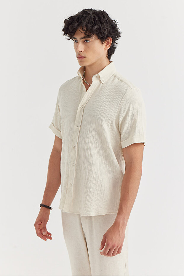 Erkek Regular Dokulu Gömlek - 3