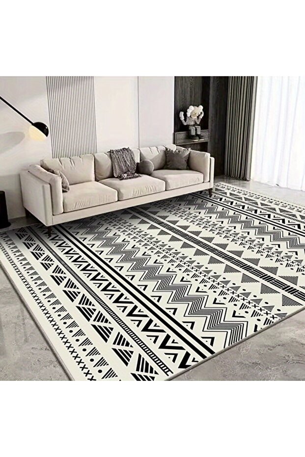 سجادة مستطيلة ناعمة الملمس متعددة الألوان 200×300 سم - 2