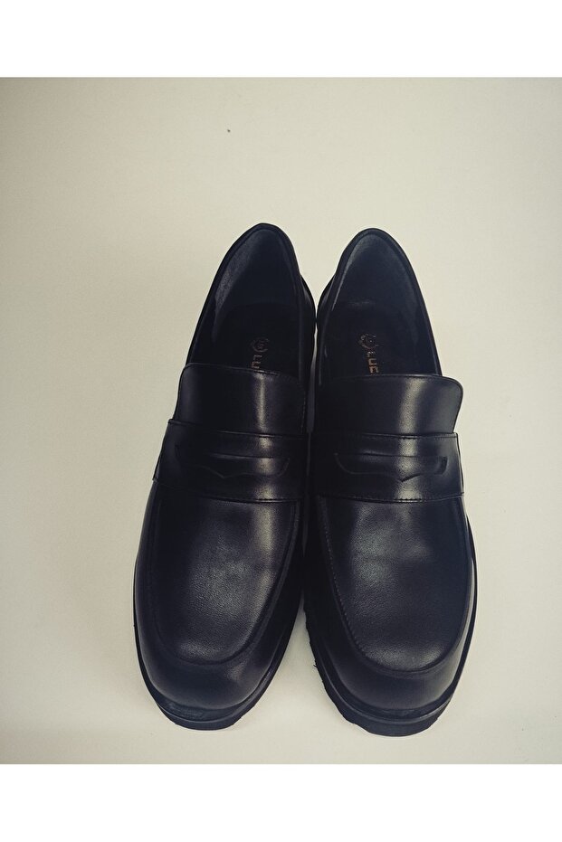 Women's Genuine Leather Eva Sole Black Shoes