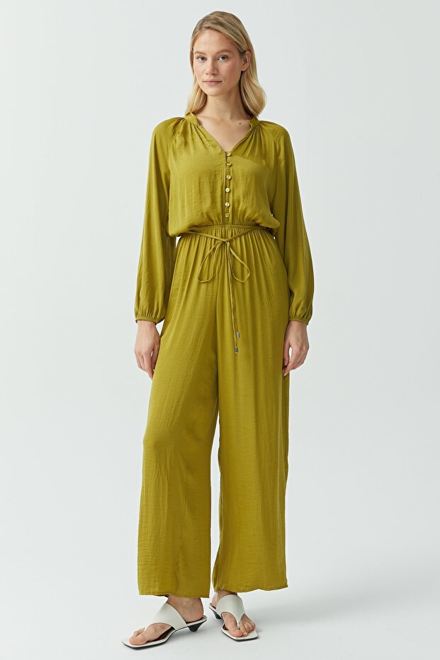 Women's Slim Satin Look Jumpsuit