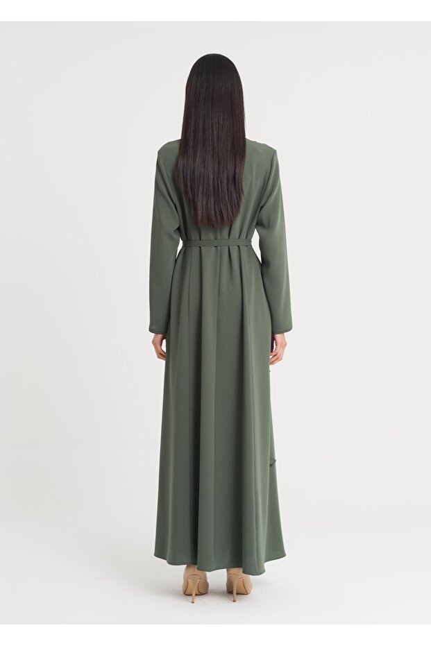 Lazer Yapraklı Elbise - 5