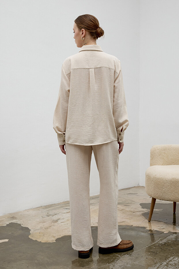 Krem Marlo Gömlek - 3