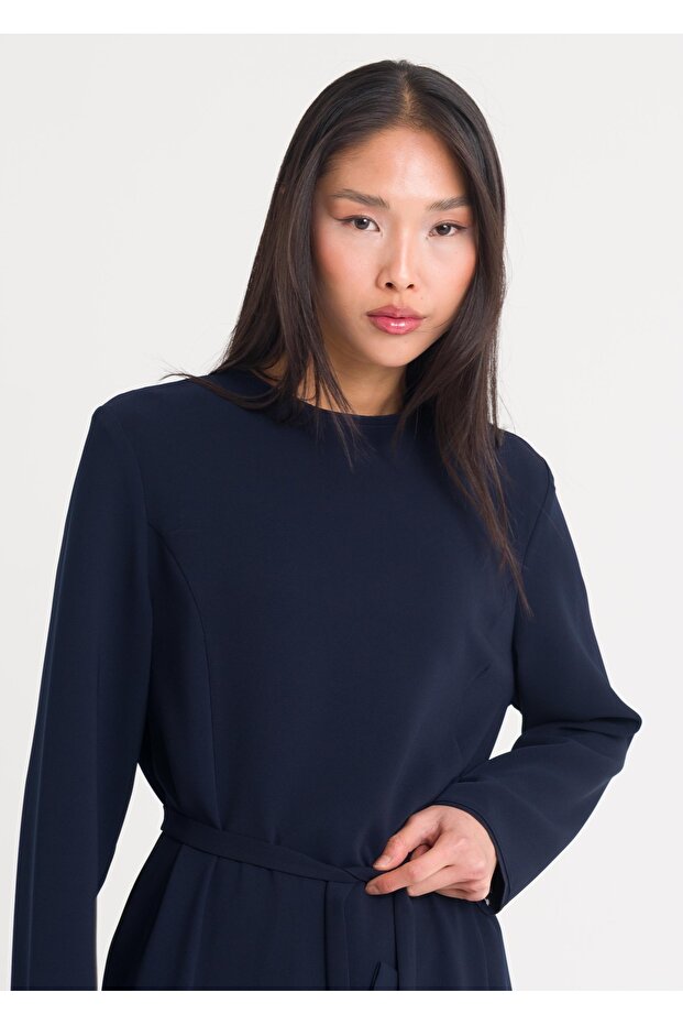 Lazer Yapraklı Elbise - 6